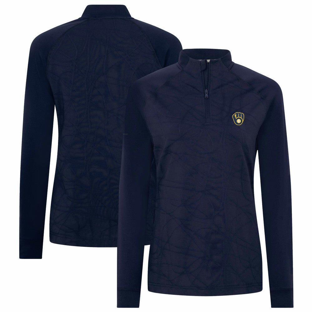 Milwaukee Brewers Levelwear Women's Amethyst Insignia 2.0 Quarter-Zip Jacket - MLB
