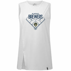 Milwaukee Brewers Levelwear Women's Influx Home Field Tank Top - MLB