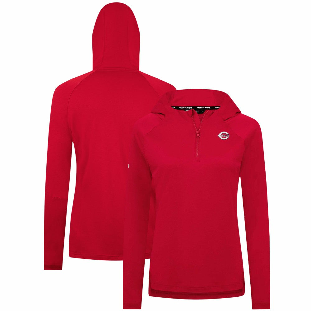 Cincinnati Reds Levelwear Women's Raven Insignia 2.0 Quarter-Zip Jacket - MLB