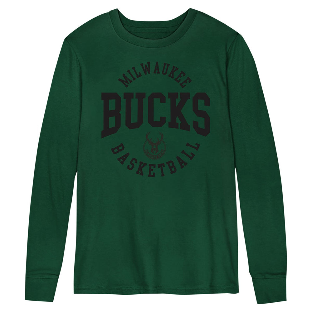 Milwaukee Bucks Preschool Around the Block Long Sleeve T-Shirt Hunter Green - NBA