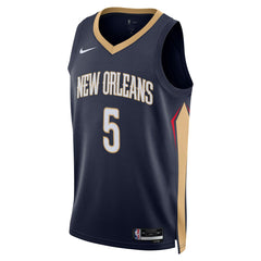 Dejounte Murray New Orleans Pelicans Unisex 2024 Offseason Addition Swingman Jersey Navy - NBA