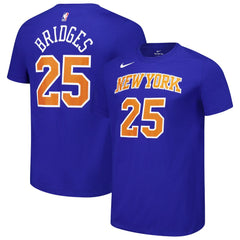 Mikal Bridges New York Knicks Unisex Name & Number T-Shirt Blue - NBA
