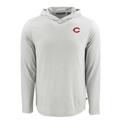 Cincinnati Reds Cutter & Buck Coastline Epic Comfort Recycled Eco Hoodie Long Sleeve T-Shirt - MLB