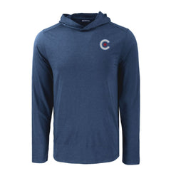 Chicago Cubs Cutter & Buck Coastline Epic Comfort Recycled Eco Hoodie Long Sleeve T-Shirt - MLB