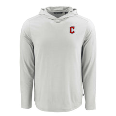 Cleveland Guardians Cutter & Buck Coastline Epic Comfort Recycled Eco Hoodie Long Sleeve T-Shirt - MLB