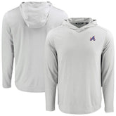 Atlanta Braves Cutter & Buck Coastline Epic Comfort Recycled Eco Hoodie Long Sleeve T-Shirt - MLB