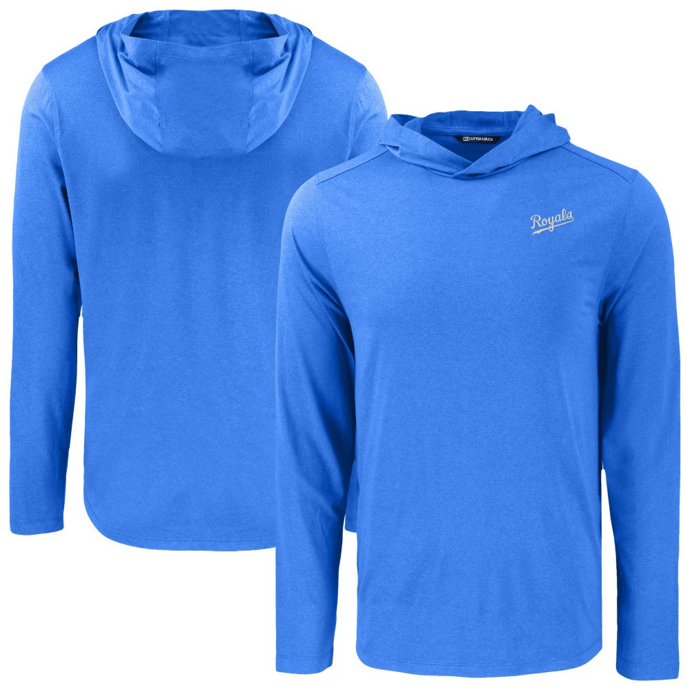 Kansas City Royals Cutter & Buck Coastline Epic Comfort Recycled Eco Hoodie Long Sleeve T-Shirt - MLB
