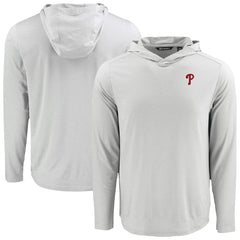 Philadelphia Phillies Cutter & Buck Coastline Epic Comfort Recycled Eco Hoodie Long Sleeve T-Shirt - MLB