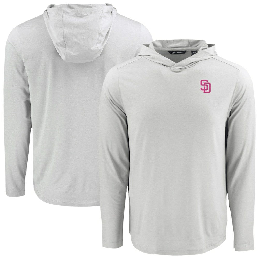 San Diego Padres Cutter & Buck Coastline Epic Comfort Recycled Eco Hoodie Long Sleeve T-Shirt - MLB