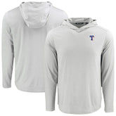 Texas Rangers Cutter & Buck Coastline Epic Comfort Recycled Eco Hoodie Long Sleeve T-Shirt - MLB