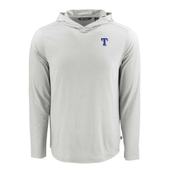 Texas Rangers Cutter & Buck Coastline Epic Comfort Recycled Eco Hoodie Long Sleeve T-Shirt - MLB