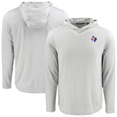 Texas Rangers Cutter & Buck Coastline Epic Comfort Recycled Eco Hoodie Long Sleeve T-Shirt - MLB