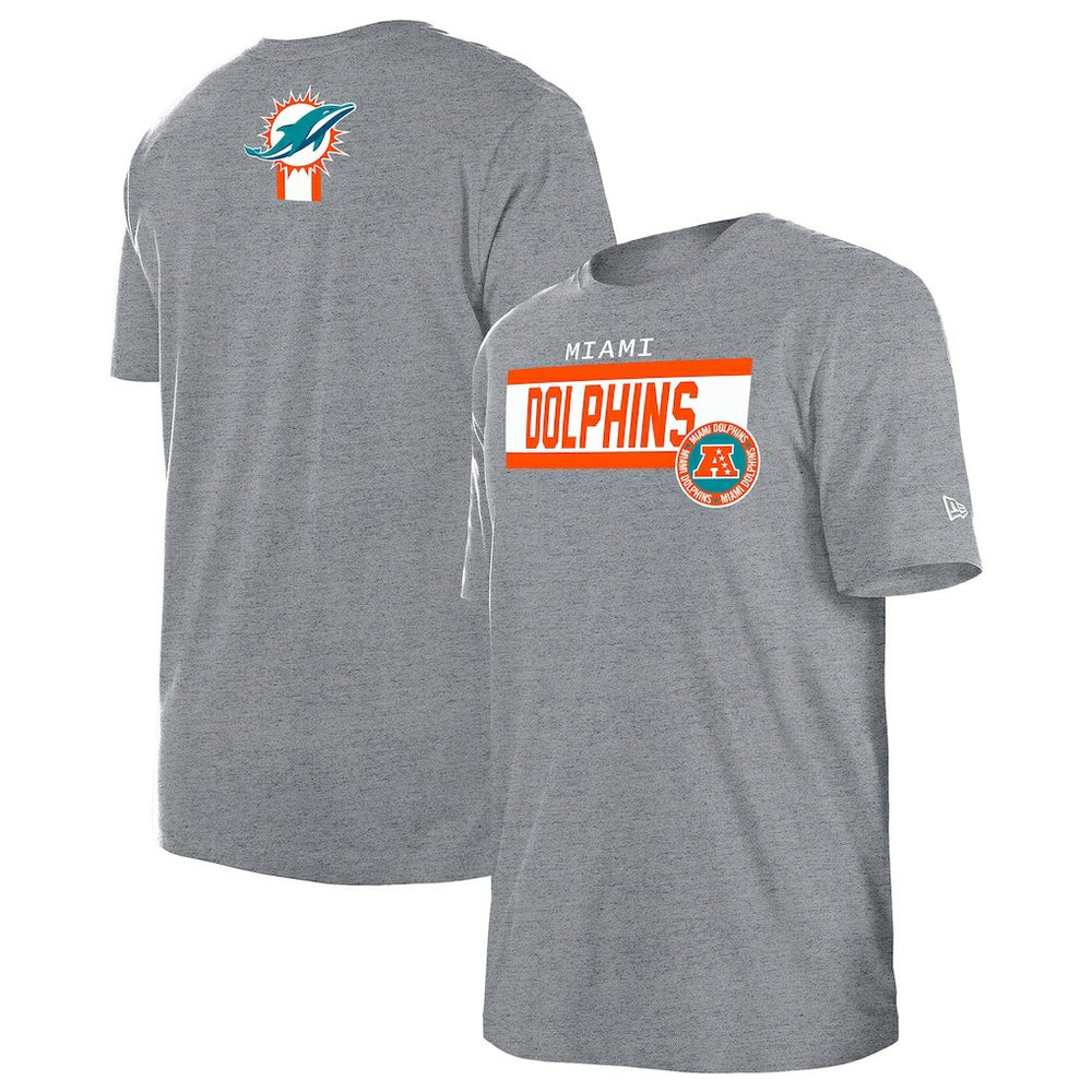 Miami Dolphins New Era 3rd Down High Density Print T-Shirt Gray | NFL