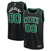 Boston Celtics Youth Fast Break Custom Replica Jersey Black Statement Edition - NBA