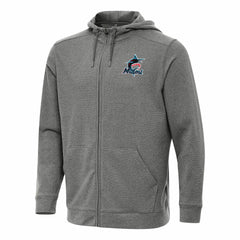 Miami Marlins Antigua Effortless Full-Zip Hooded Jacket - MLB