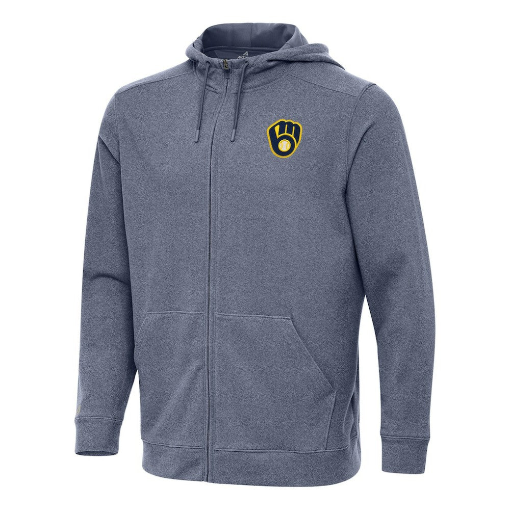 Milwaukee Brewers Antigua Effortless Full-Zip Hooded Jacket - MLB
