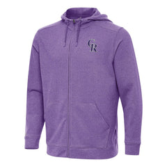 Colorado Rockies Antigua Effortless Full-Zip Hooded Jacket - MLB