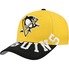 Pittsburgh Penguins Mitchell & Ness Underarch Two-Tone Pro Crown Snapback Hat - Gold/Black - NHL