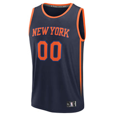 New York Knicks Fast Break Custom Jersey Statement Edition Navy - NBA