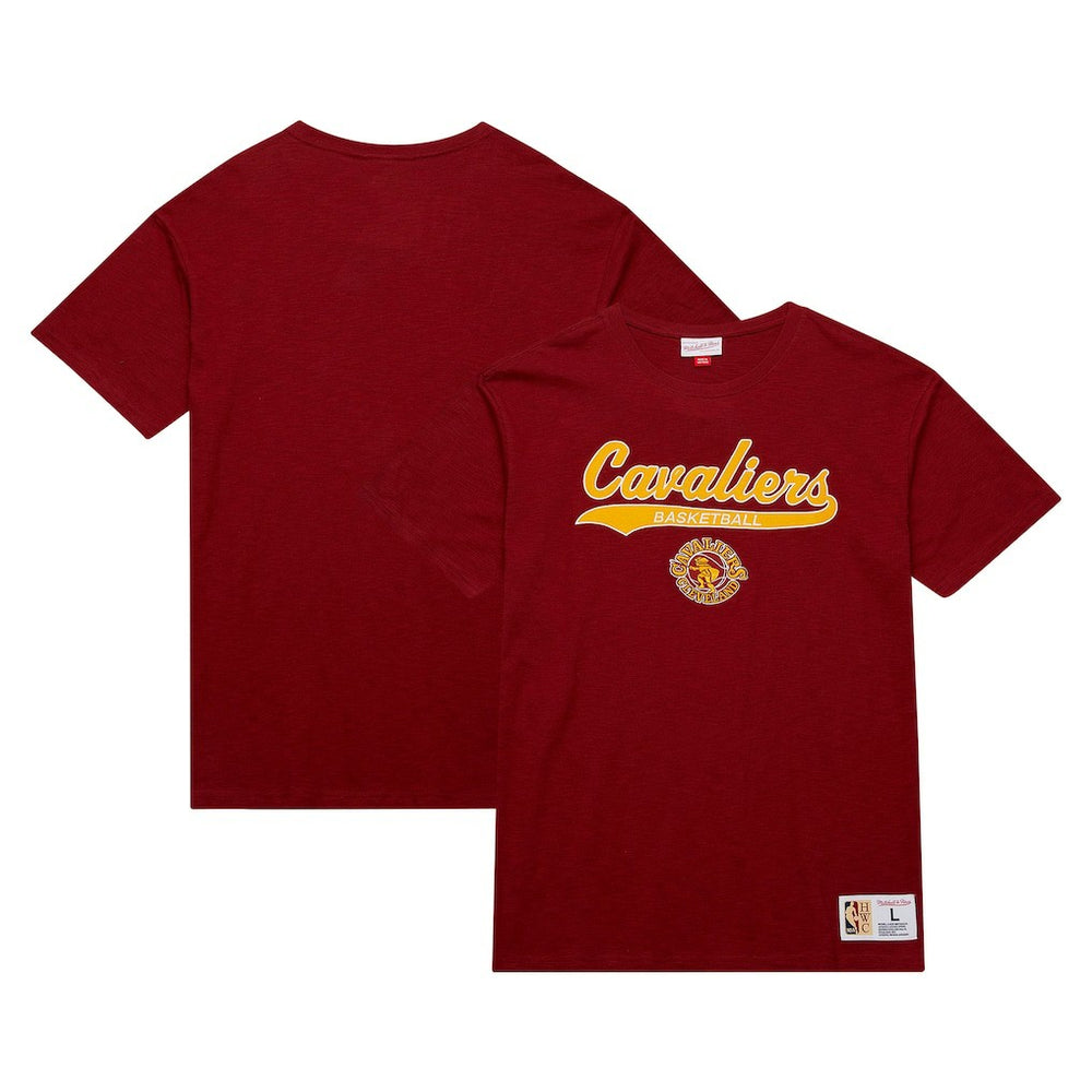 Cleveland Cavaliers Hardwood Classics Felt Applique Slub T-Shirt Wine - NBA