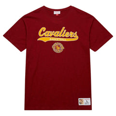Cleveland Cavaliers Hardwood Classics Felt Applique Slub T-Shirt Wine - NBA