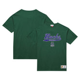 Milwaukee Bucks Hardwood Classics Felt Applique Slub T-Shirt Green - NBA