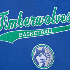 Minnesota Timberwolves Hardwood Classics Felt Applique Slub T-Shirt Blue - NBA