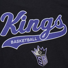 Sacramento Kings Hardwood Classics Felt Applique Slub T-Shirt Black - NBA