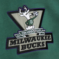 Milwaukee Bucks Hardwood Classics All Over 4.0 Pullover Sweatshirt Heather Gray - NBA
