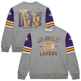 Los Angeles Lakers Hardwood Classics All Over 4.0 Pullover Sweatshirt Heather Gray - NBA