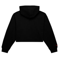 Chicago Bulls Women's Hardwood Classics Cropped Pullover Hoodie Black - NBA