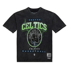 Boston Celtics Unisex Hardwood Classics Vintage Voltage Premium Heavyweight T-Shirt Black - NBA