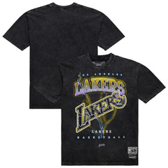 Los Angeles Lakers Unisex Hardwood Classics Vintage Voltage Premium Heavyweight T-Shirt Black - NBA