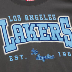 Los Angeles Lakers Women's Hardwood Classics Oversized Boyfriend T-Shirt Charcoal - NBA
