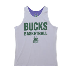 Milwaukee Bucks Hardwood Classics Reversible Mesh Practice Jersey Purple/White - NBA