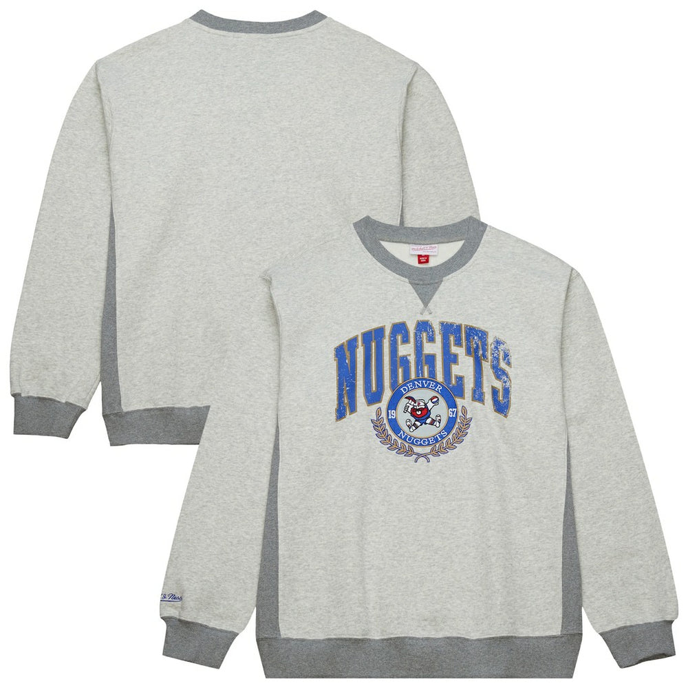 Denver Nuggets Vintage Logo Pullover Sweatshirt Heather Gray - NBA