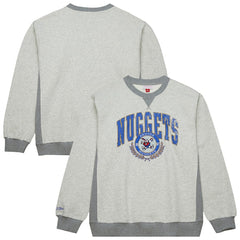 Denver Nuggets Vintage Logo Pullover Sweatshirt Heather Gray - NBA