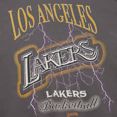 Los Angeles Lakers Women's Hardwood Classics Lightweight Pullover Sweatshirt Charcoal - NBA