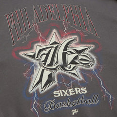 Philadelphia 76ers Women's Hardwood Classics Lightweight Pullover Sweatshirt Charcoal - NBA