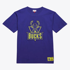 Milwaukee Bucks Hardwood Classics Neon Nights Premium T-Shirt Purple - NBA