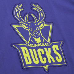Milwaukee Bucks Hardwood Classics Neon Nights Premium T-Shirt Purple - NBA