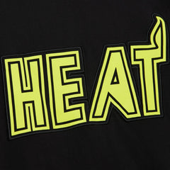 Miami Heat Hardwood Classics Neon Nights Premium T-Shirt Black - NBA