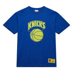 New York Knicks Hardwood Classics Neon Nights Premium T-Shirt Blue - NBA