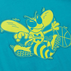 Charlotte Hornets Hardwood Classics Neon Nights Premium T-Shirt Teal - NBA