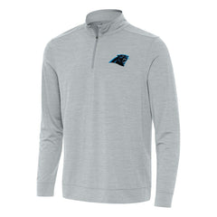 Carolina Panthers Antigua Bright Quarter-Zip Top Heather Gray | NFL