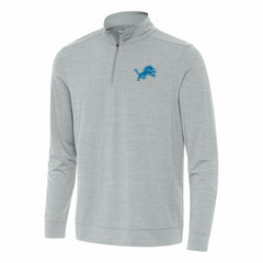 Detroit Lions Antigua Bright Quarter-Zip Top Heather Gray | NFL