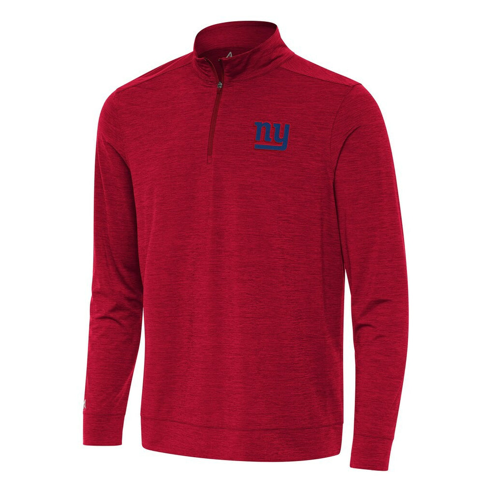 New York Giants Antigua Bright Quarter-Zip Top Heather Red | NFL