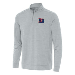 New York Giants Antigua Bright Quarter-Zip Top Heather Gray | NFL