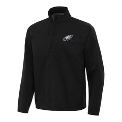 Philadelphia Eagles Antigua Brisk Quarter-Zip Pullover Jacket Black | NFL