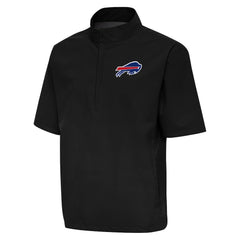 Buffalo Bills Antigua Brisk Short Sleeve Quarter-Zip Windshirt Black | NFL
